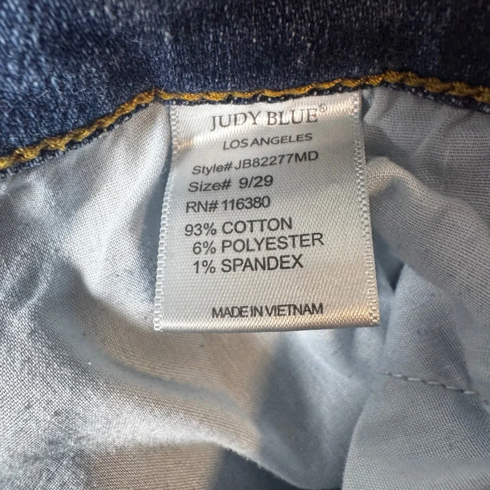 Judy Blue Boyfriend Fit Jeans Medium Wash Raw Hem JB82277MD Size 9/29
